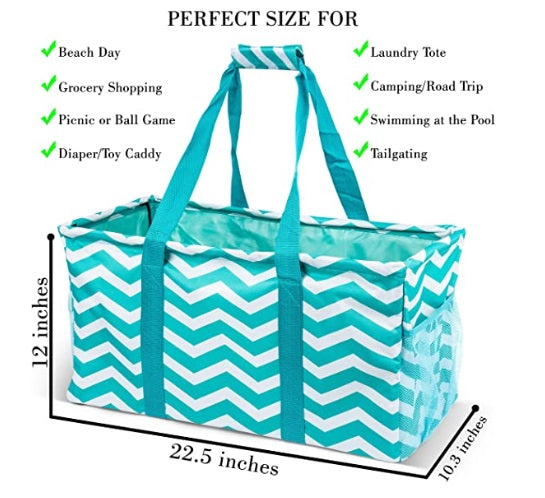  NPBAG Extra Large Utility Tote Bag with Wireframe, Oversized  Collapsible Reusable Grocery Shopping Bag, Standable Waterproof Pool Beach  Bag, Basket for Storage: Home & Kitchen