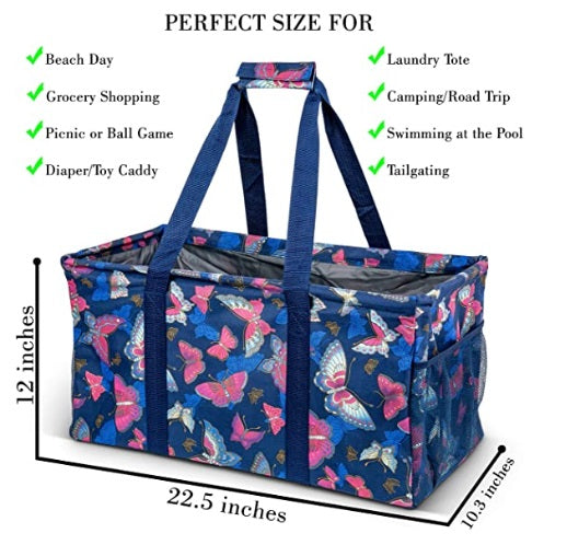 Extra Large Utility Tote Bag - Oversized Collapsible Pool Beach Canvas ...