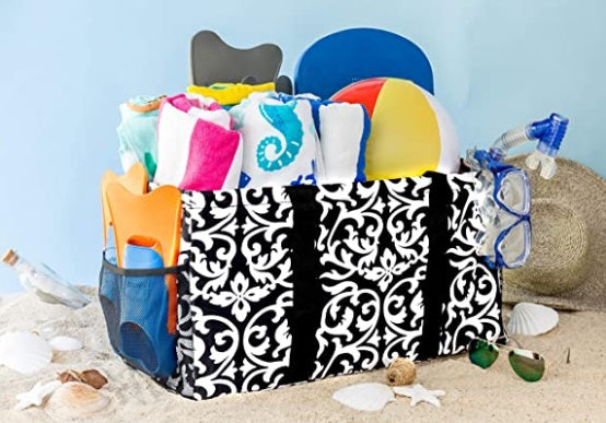 Extra Large Utility Tote Bag - Oversized Collapsible Pool Beach Canvas